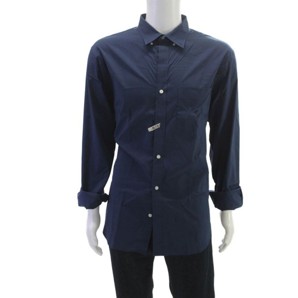 Banana Republic Mens Cotton Casual Button Down Shirt Blue Size XL